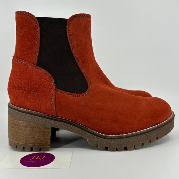 Overland Women's Macy Waterproof Terracotta Suede Boots Size 39 EU/ 8.5-9 US - Picture 1 of 13